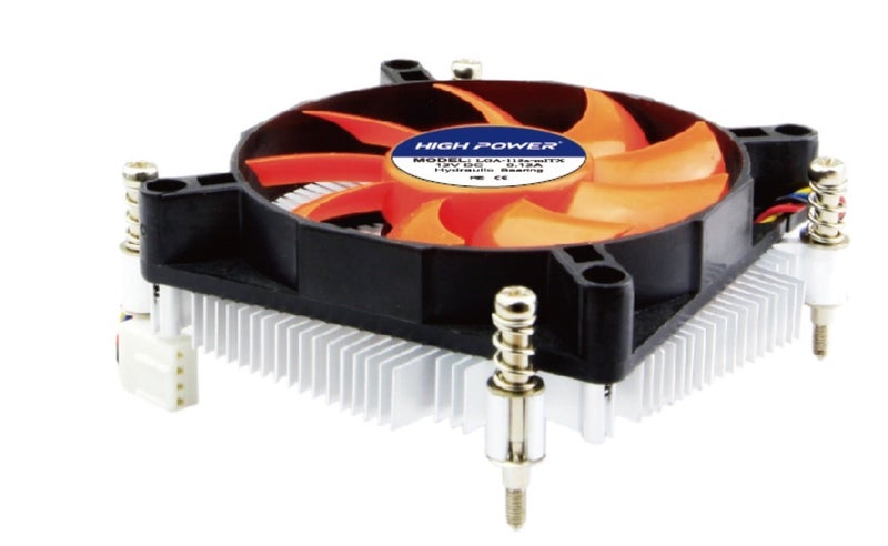 HIGH POWERÂ® LGA-115x-mITX 1U Low-Profile Quiet 80mm Intel LGA 1150 1151 1155 1156 CPU Cooling Fan Mini ITX Micro ATX mITX PC i5 i7 Processor Cooler - Image 1